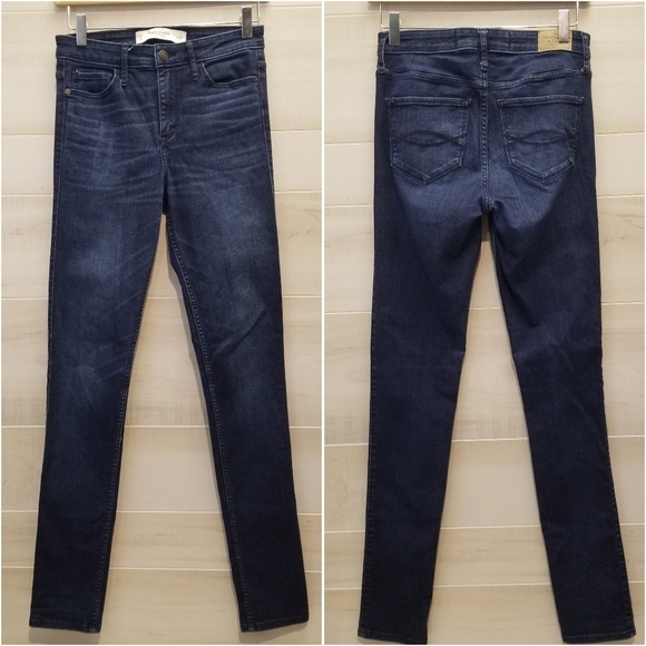 {4/27} Abercrombie & Fitch Blue Skinny Jeans - Picture 1 of 9